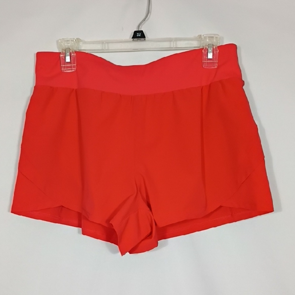 NEW Layer 8 Womens Poppy Red Let's Go Woven Run Short Size XL With Briefs